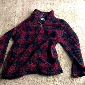 Fuzzy quarter zip